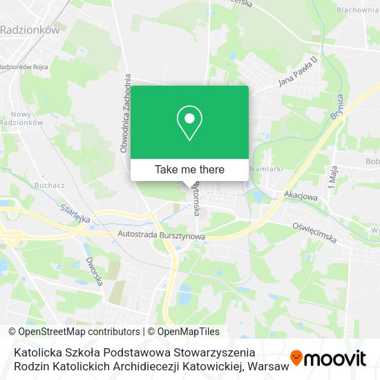 Katolicka Szkoła Podstawowa Stowarzyszenia Rodzin Katolickich Archidiecezji Katowickiej map