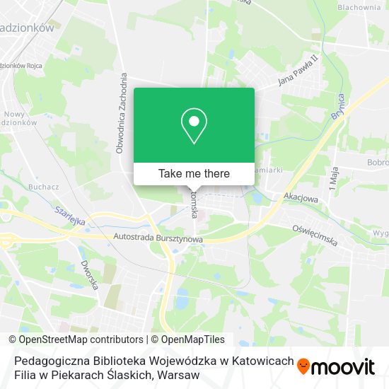 Pedagogiczna Biblioteka Wojewódzka w Katowicach Filia w Piekarach Ślaskich map