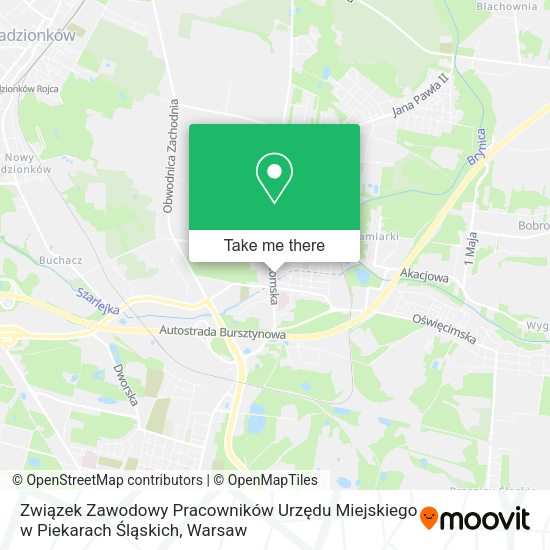 Związek Zawodowy Pracowników Urzędu Miejskiego w Piekarach Śląskich map