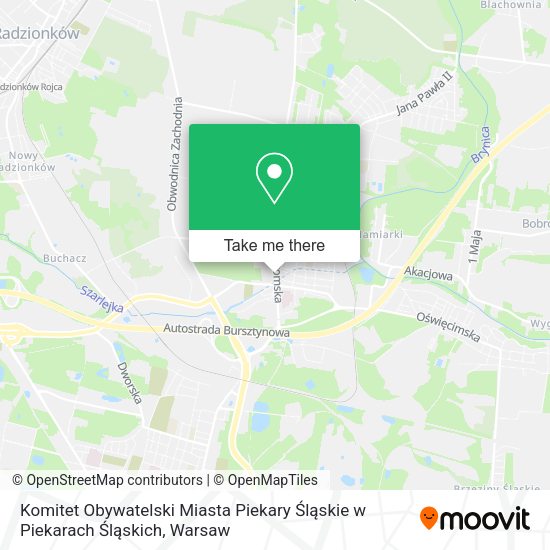 Komitet Obywatelski Miasta Piekary Śląskie w Piekarach Śląskich map