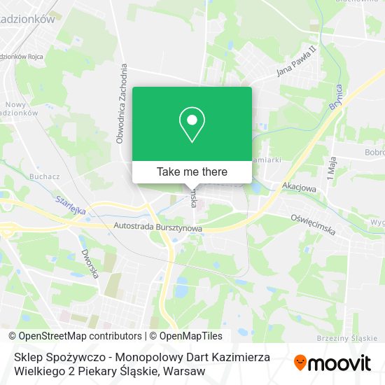 Sklep Spożywczo - Monopolowy Dart Kazimierza Wielkiego 2 Piekary Śląskie map