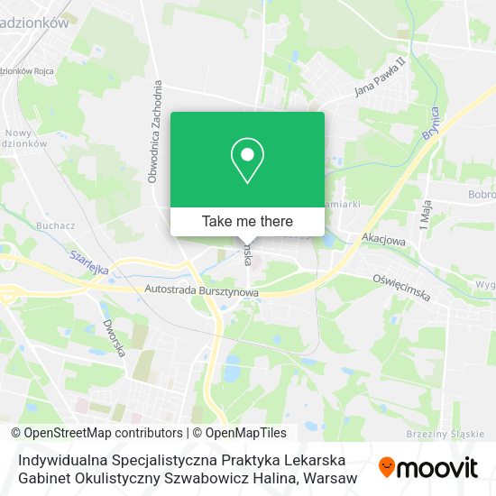 Карта Indywidualna Specjalistyczna Praktyka Lekarska Gabinet Okulistyczny Szwabowicz Halina