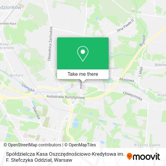 Spółdzielcza Kasa Oszczędnościowo-Kredytowa im. F. Stefczyka Oddział map