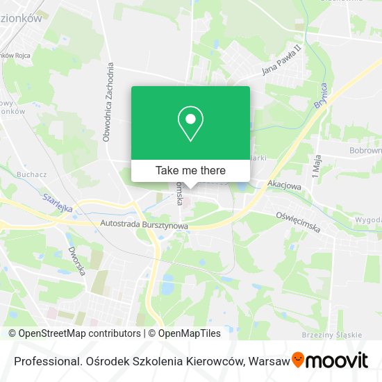 Professional. Ośrodek Szkolenia Kierowców map