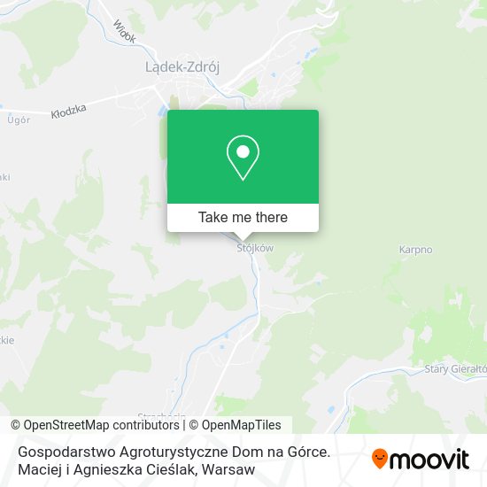 Gospodarstwo Agroturystyczne Dom na Górce. Maciej i Agnieszka Cieślak map