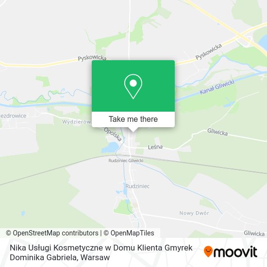 Nika Usługi Kosmetyczne w Domu Klienta Gmyrek Dominika Gabriela map