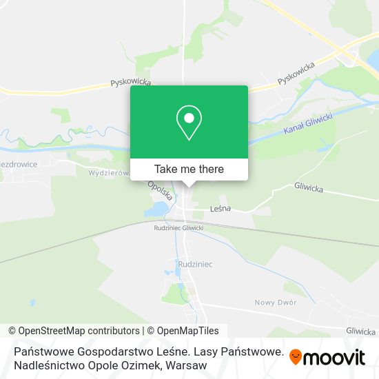 Państwowe Gospodarstwo Leśne. Lasy Państwowe. Nadleśnictwo Opole Ozimek map