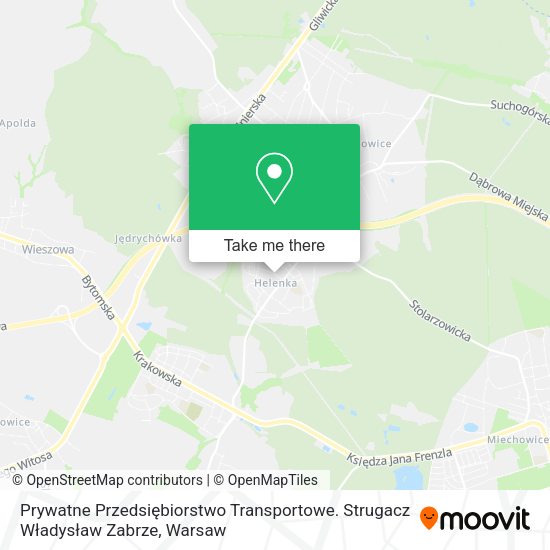 Prywatne Przedsiębiorstwo Transportowe. Strugacz Władysław Zabrze map