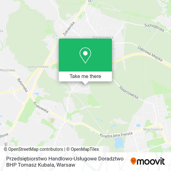 Przedsiębiorstwo Handlowo-Usługowe Doradztwo BHP Tomasz Kubala map