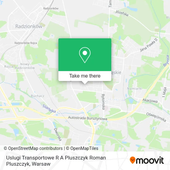 Карта Uslugi Transportowe R A Pluszczyk Roman Pluszczyk