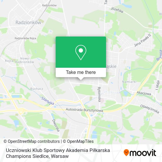 Uczniowski Klub Sportowy Akademia Piłkarska Champions Siedlce map