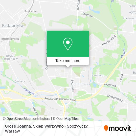 Gross Joanna. Sklep Warzywno - Spożywczy map