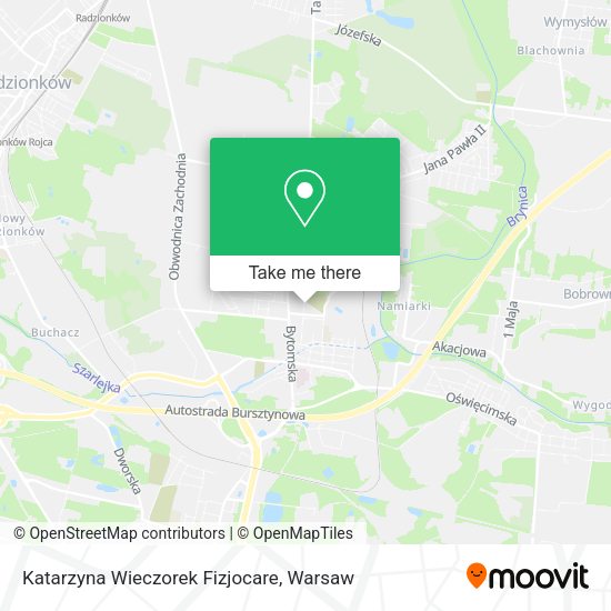 Katarzyna Wieczorek Fizjocare map