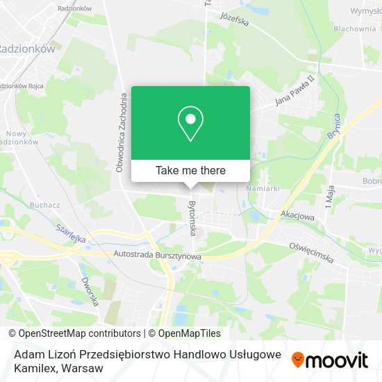 Adam Lizoń Przedsiębiorstwo Handlowo Usługowe Kamilex map