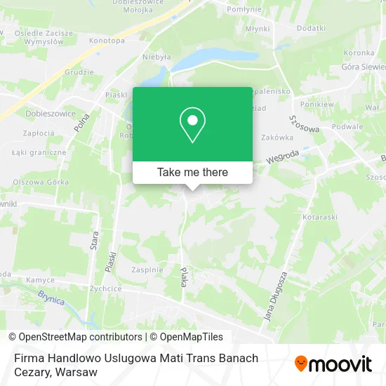 Карта Firma Handlowo Uslugowa Mati Trans Banach Cezary