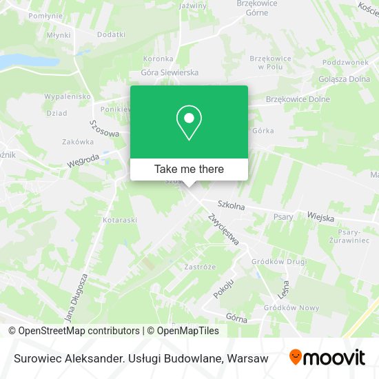 Surowiec Aleksander. Usługi Budowlane map