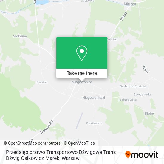 Карта Przedsiębiorstwo Transportowo Dźwigowe Trans Dźwig Osikowicz Marek