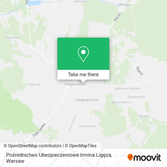 Pośrednictwo Ubezpieczeniowe Irmina Ligęza map