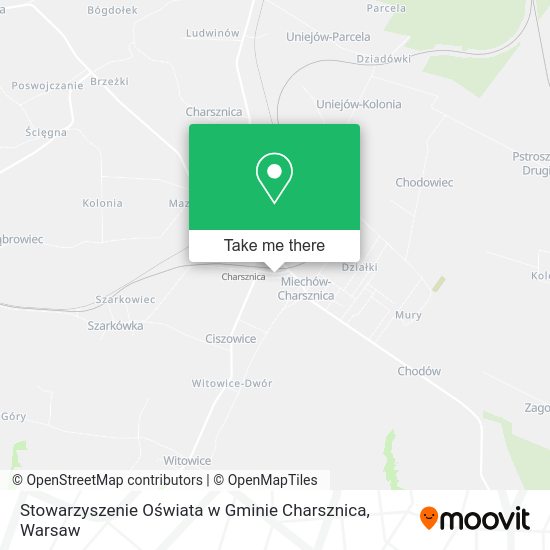 Карта Stowarzyszenie Oświata w Gminie Charsznica