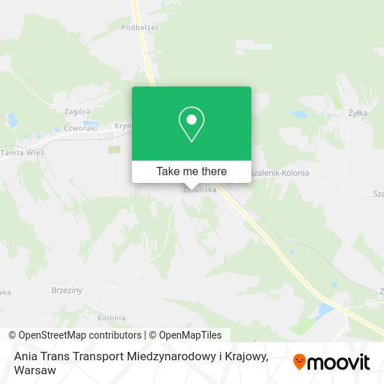 Карта Ania Trans Transport Miedzynarodowy i Krajowy