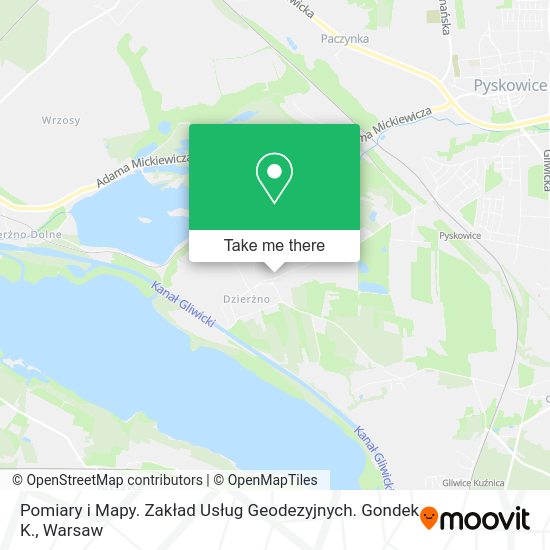 Pomiary i Mapy. Zakład Usług Geodezyjnych. Gondek K. map