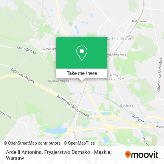 Ardelli Antonina. Fryzjerstwo Damsko - Męskie map