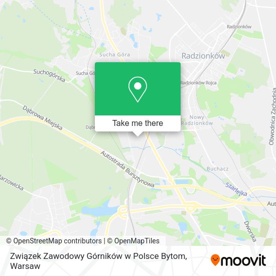 Związek Zawodowy Górników w Polsce Bytom map