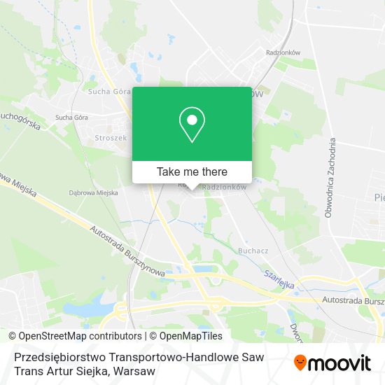 Карта Przedsiębiorstwo Transportowo-Handlowe Saw Trans Artur Siejka