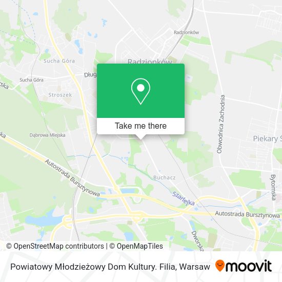 Powiatowy Młodzieżowy Dom Kultury. Filia map