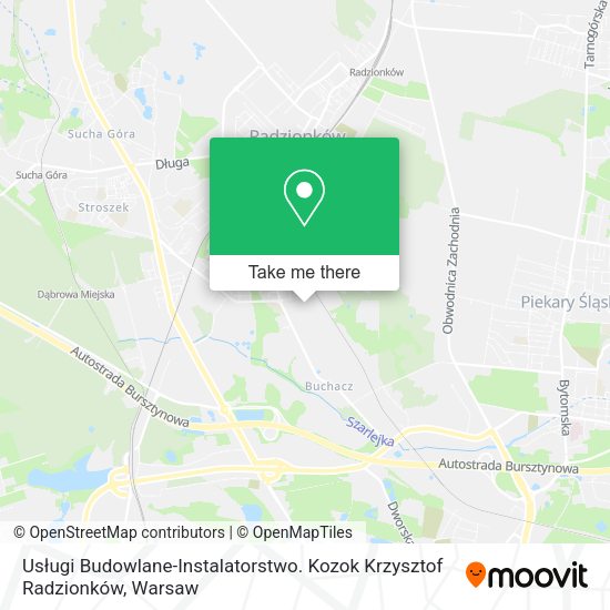 Карта Usługi Budowlane-Instalatorstwo. Kozok Krzysztof Radzionków