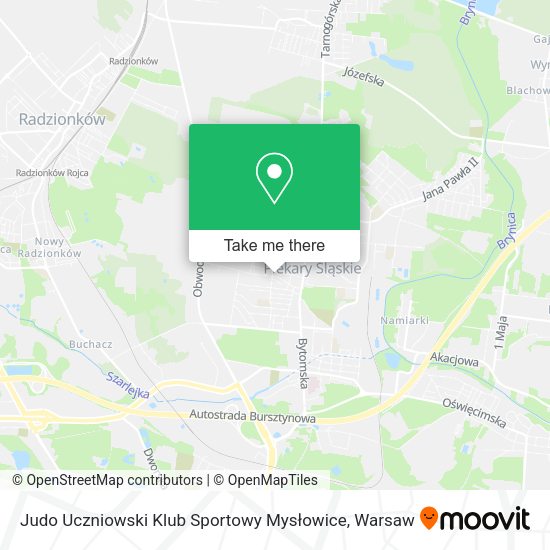 Judo Uczniowski Klub Sportowy Mysłowice map