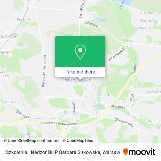 Szkolenie i Nadzór BHP Barbara Sitkowska map