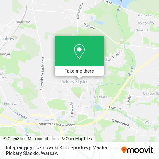 Integracyjny Uczniowski Klub Sportowy Master Piekary Śląskie map