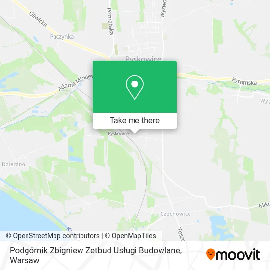 Карта Podgórnik Zbigniew Zetbud Usługi Budowlane