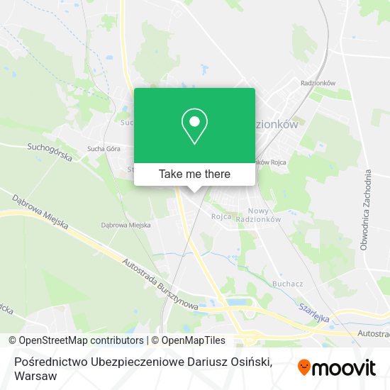 Pośrednictwo Ubezpieczeniowe Dariusz Osiński map