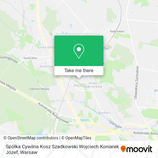 Spółka Cywilna Kosz Szadkowski Wojciech Koniarek Józef map