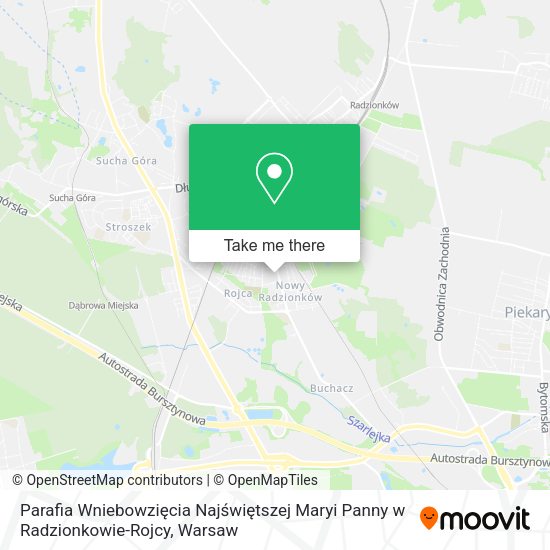 Parafia Wniebowzięcia Najświętszej Maryi Panny w Radzionkowie-Rojcy map