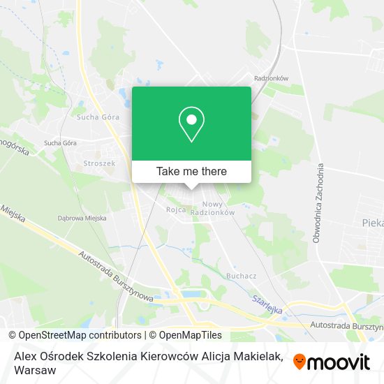 Alex Ośrodek Szkolenia Kierowców Alicja Makielak map