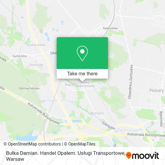 Bułka Damian. Handel Opałem. Usługi Transportowe map