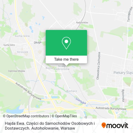 Hajda Ewa. Części do Samochodów Osobowych i Dostawczych. Autoholowanie map