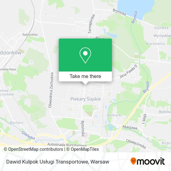 Dawid Kulpok Usługi Transportowe map