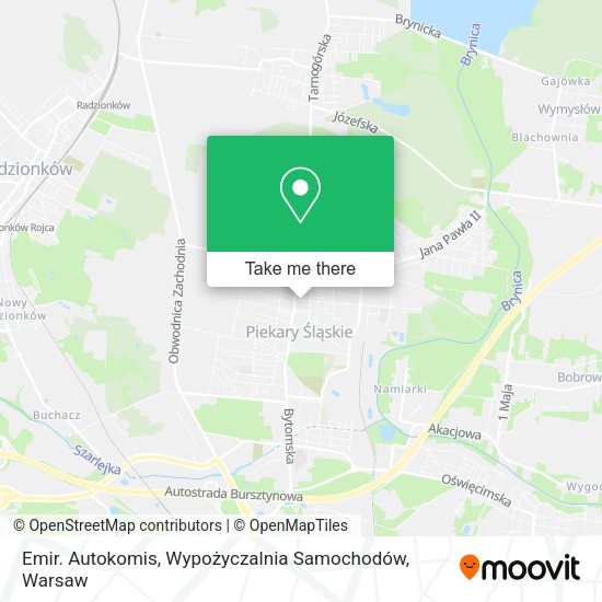 Emir. Autokomis, Wypożyczalnia Samochodów map