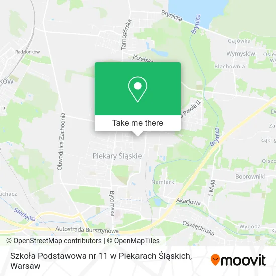 Карта Szkoła Podstawowa nr 11 w Piekarach Śląskich