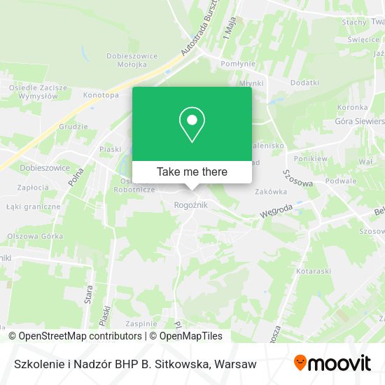 Szkolenie i Nadzór BHP B. Sitkowska map