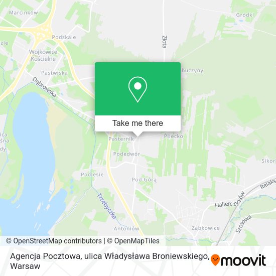 Agencja Pocztowa, ulica Władysława Broniewskiego map