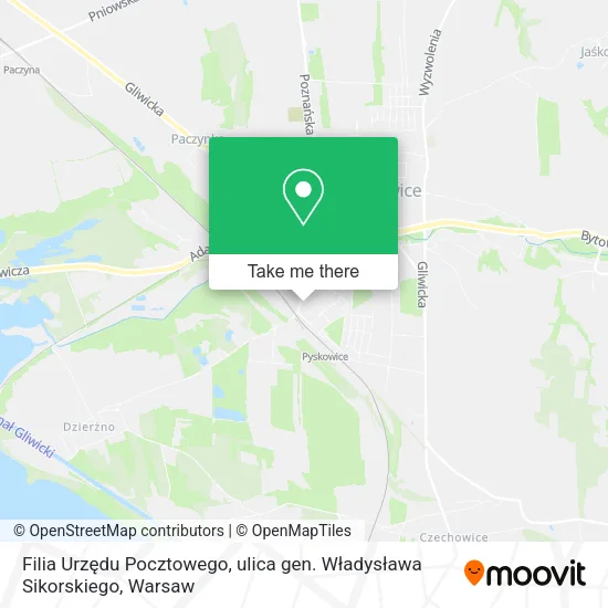 Карта Filia Urzędu Pocztowego, ulica gen. Władysława Sikorskiego