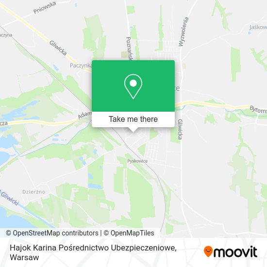 Hajok Karina Pośrednictwo Ubezpieczeniowe map