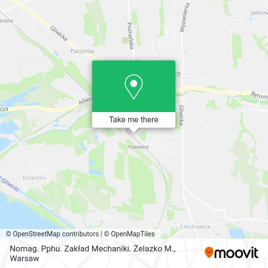 Nomag. Pphu. Zakład Mechaniki. Żelazko M. map