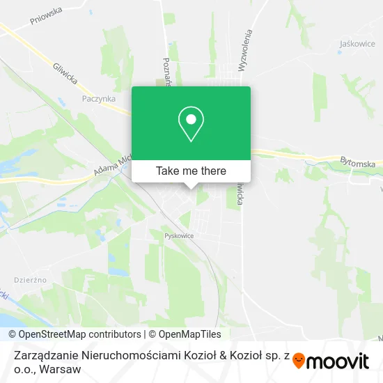 Карта Zarządzanie Nieruchomościami Kozioł & Kozioł sp. z o.o.