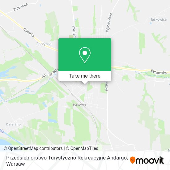 Карта Przedsiebiorstwo Turystyczno Rekreacyjne Andargo